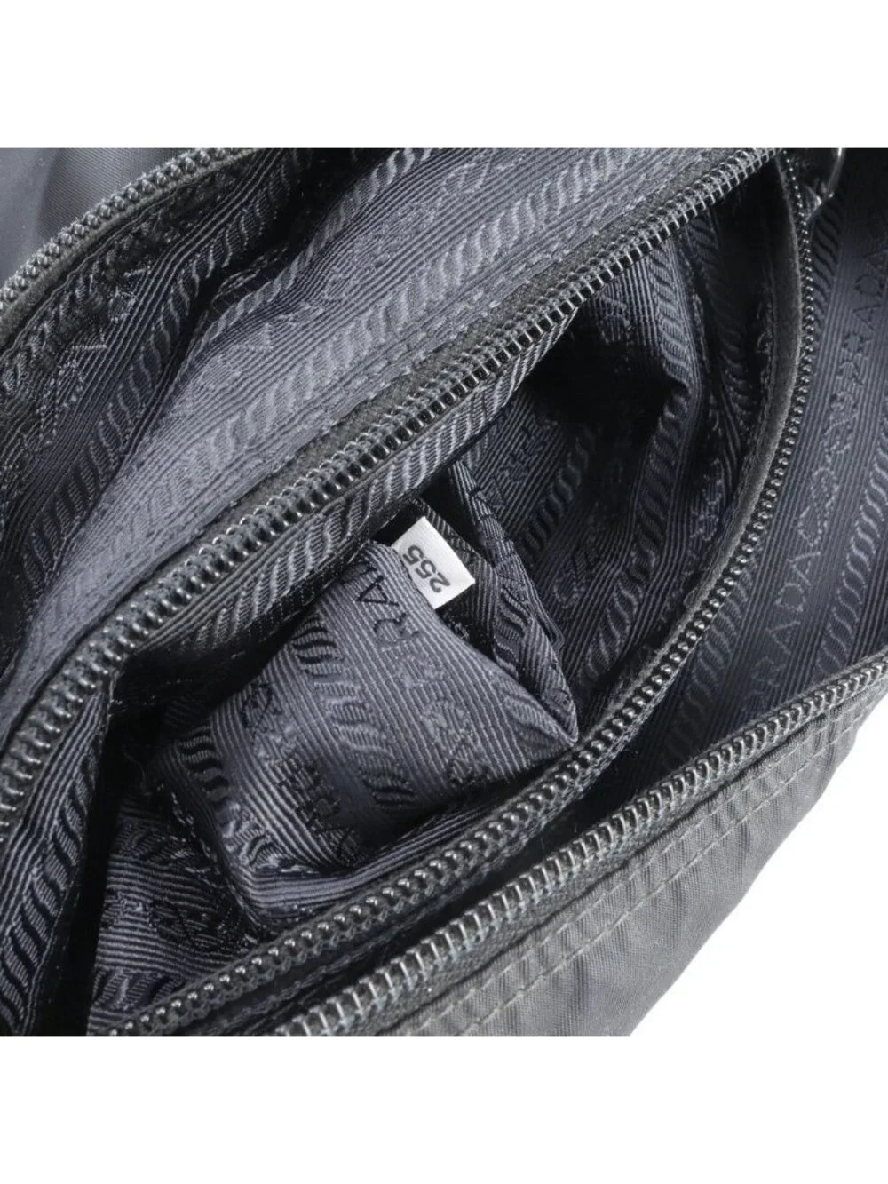 Prada Tessuto Nylon Triangle Logo Leather Shoulder Bag Crossbody Messenger